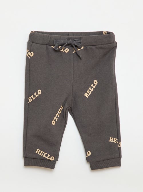 Conjunto sweat + calça de jogging com estampado fantasia - 2 peças - Kiabi