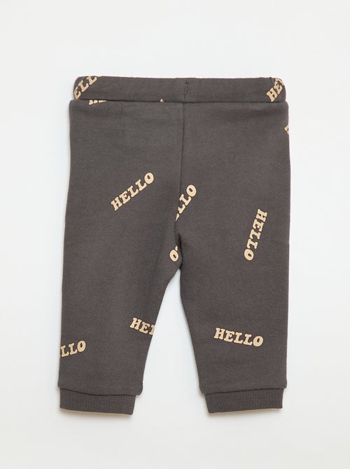 Conjunto sweat + calça de jogging com estampado fantasia - 2 peças - Kiabi