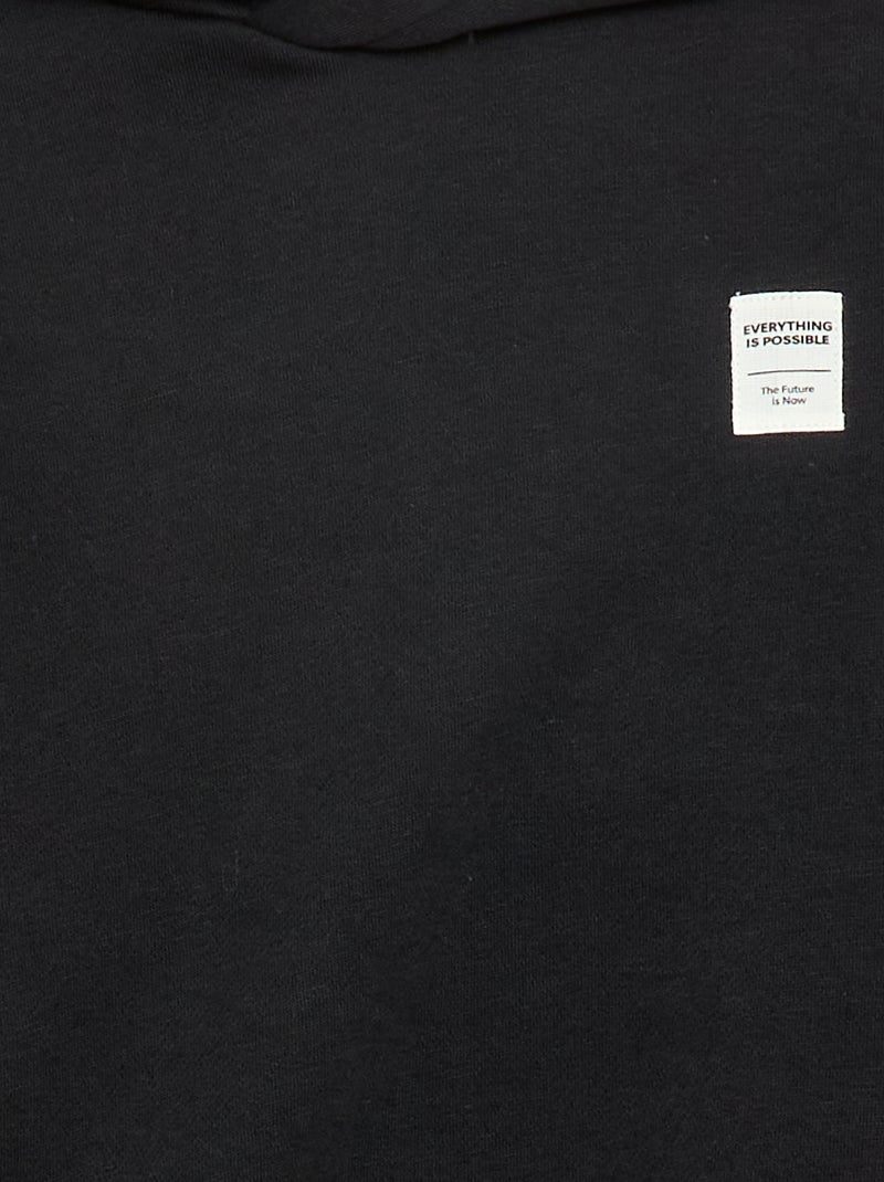 Conjunto sweat + calças de jogging - 2 peças Preto - Kiabi