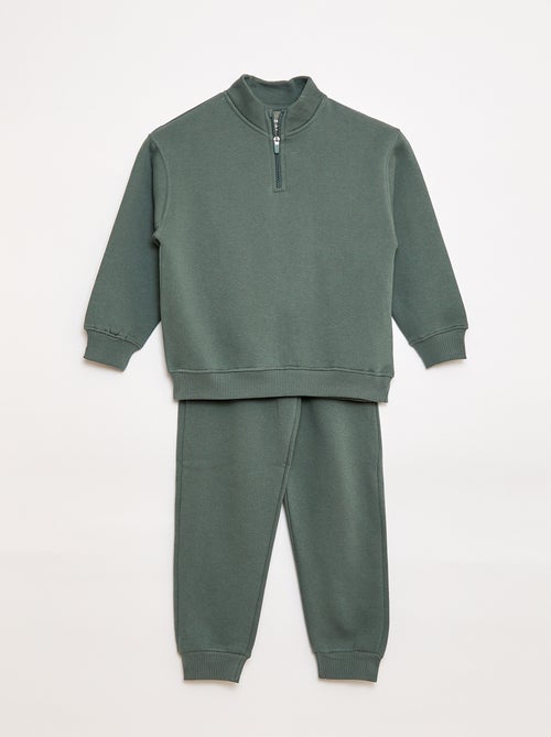 Conjunto sweat + calças de jogging - 2 peças - Kiabi