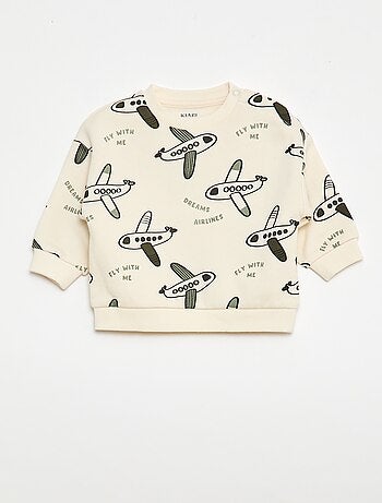 Conjunto sweat + calças de jogging com estampado fantasia - 2 peças