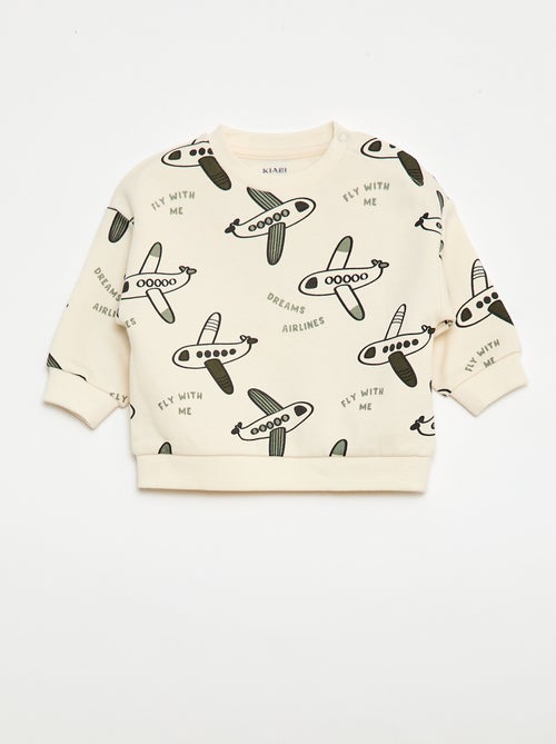 Conjunto sweat + calças de jogging com estampado fantasia - 2 peças - Kiabi