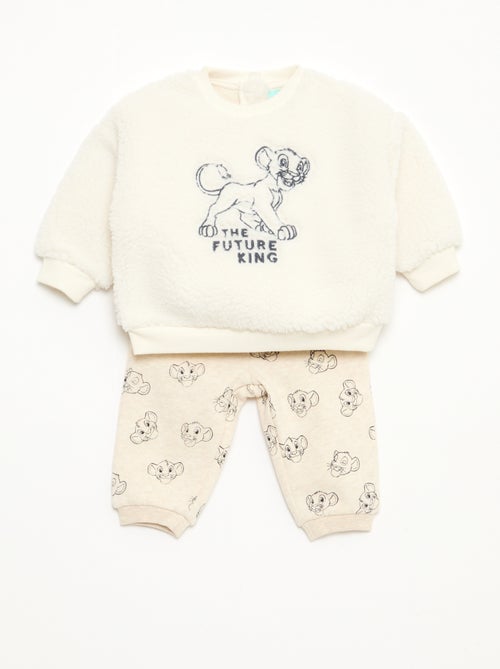 Conjunto sweat + calças 'Disney' 'Simba' em algodão - Kiabi