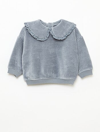 Conjunto sweat + calças em veludo cotelê