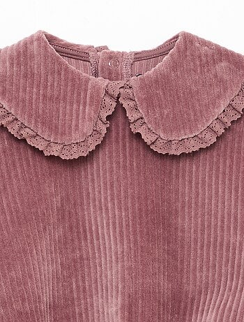 Conjunto sweat + calças em veludo cotelê