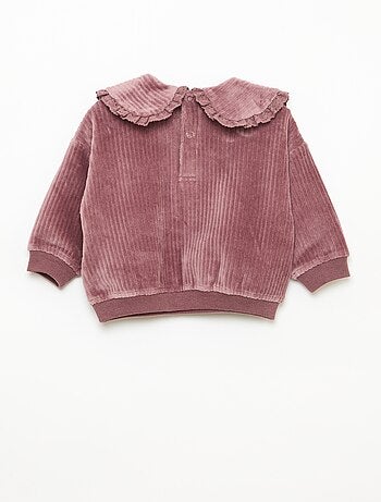 Conjunto sweat + calças em veludo cotelê