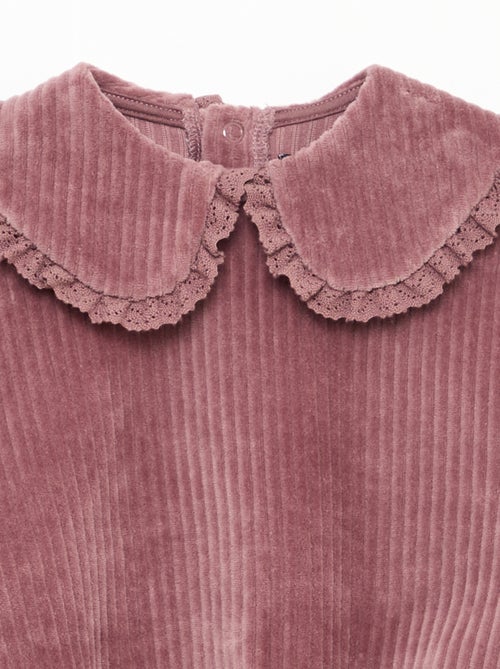 Conjunto sweat + calças em veludo cotelê - Kiabi