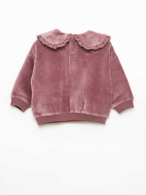 Conjunto sweat + calças em veludo cotelê - Kiabi