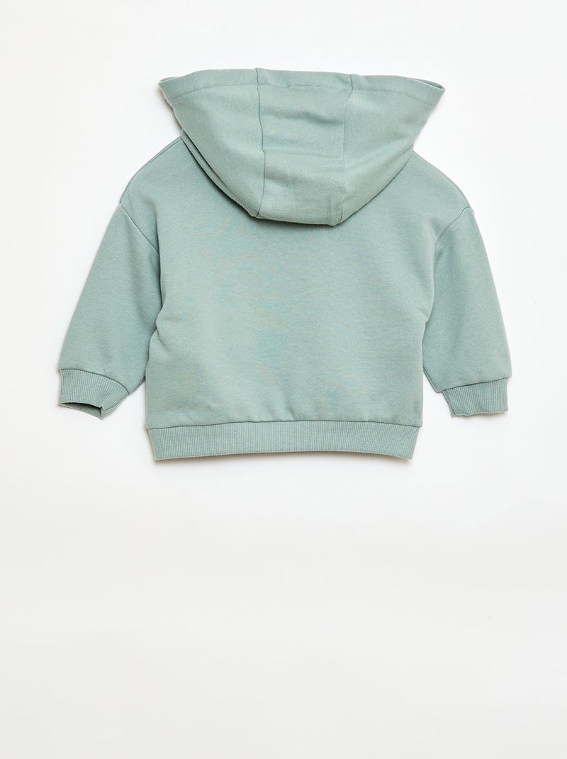 Conjunto sweat com capuz + calças de jogging monocromáticas - 2 peças Azul - Kiabi