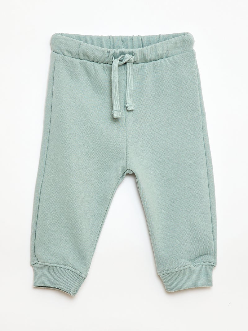 Conjunto sweat com capuz + calças de jogging monocromáticas - 2 peças Azul - Kiabi