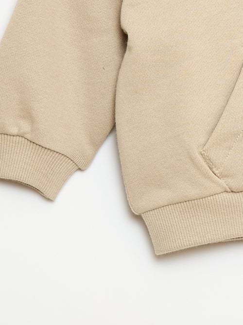 Conjunto sweat com capuz + calças de jogging monocromáticas - 2 peças - Kiabi