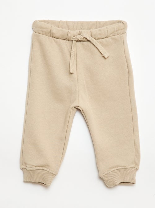 Conjunto sweat com capuz + calças de jogging monocromáticas - 2 peças - Kiabi