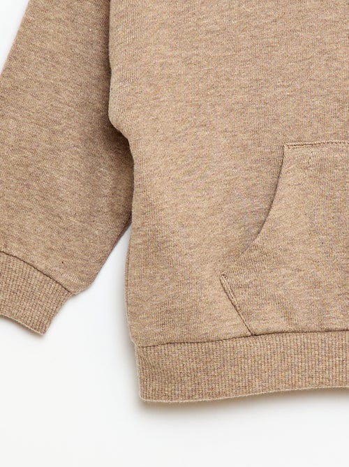 Conjunto sweat com capuz + calças de jogging monocromáticas - 2 peças - Kiabi