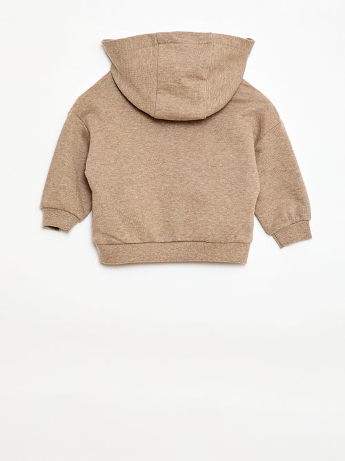 Conjunto sweat com capuz + calças de jogging monocromáticas - 2 peças - Kiabi