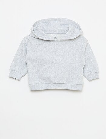 Conjunto sweat com capuz + calças de jogging monocromáticas - 2 peças