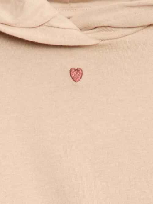 Conjunto sweat com capuz + leggings em malha - Kiabi