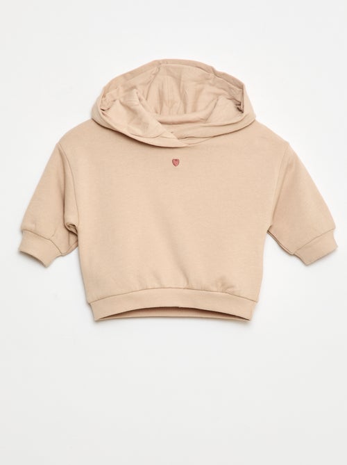 Conjunto sweat com capuz + leggings em malha - Kiabi