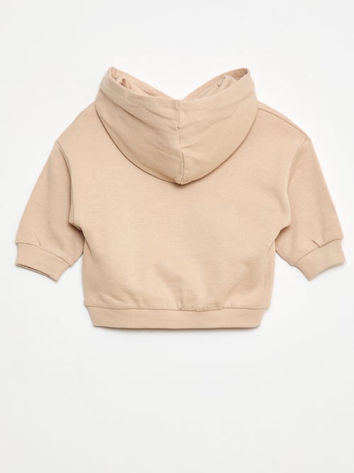 Conjunto sweat com capuz + leggings em malha - Kiabi