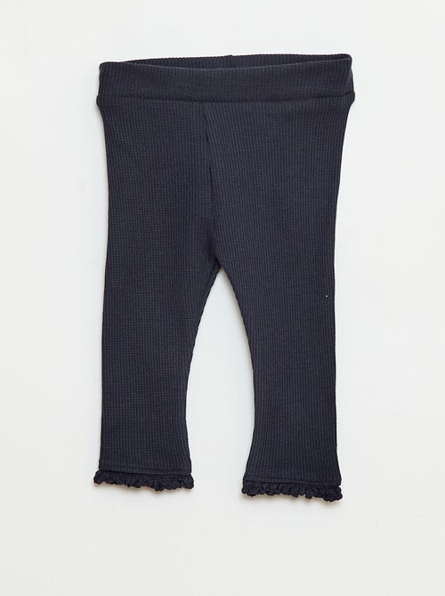 Conjunto sweat com capuz + leggings em malha - Kiabi