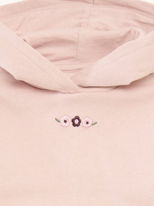 Conjunto sweat com capuz + leggings em malha - Kiabi