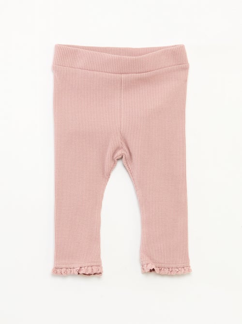 Conjunto sweat com capuz + leggings em malha - Kiabi