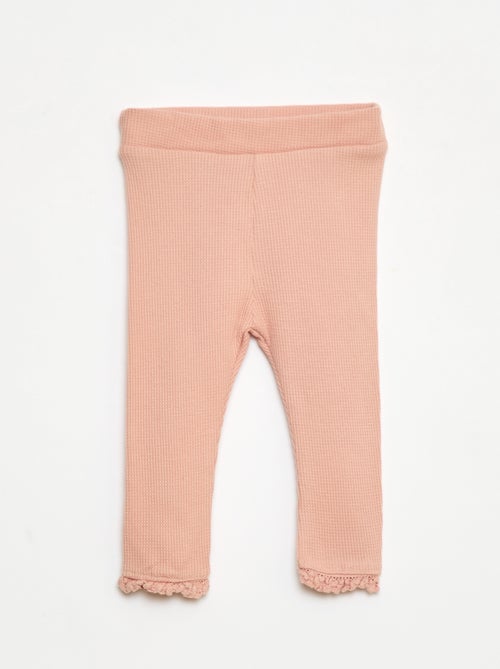 Conjunto sweat com capuz + leggings em malha - Kiabi