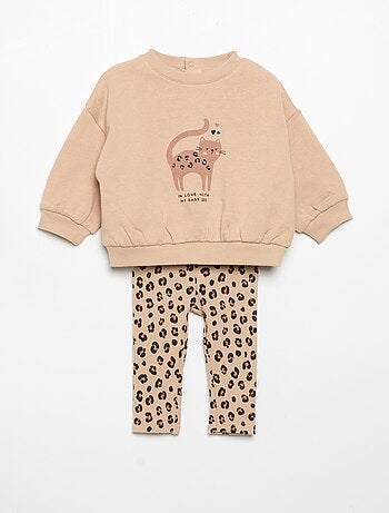 Conjunto sweat estampado + legging
