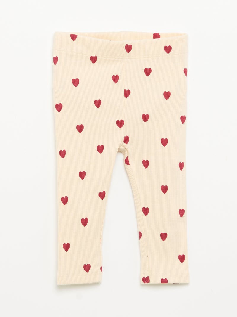 Conjunto sweat estampado + legging Vermelho - Kiabi