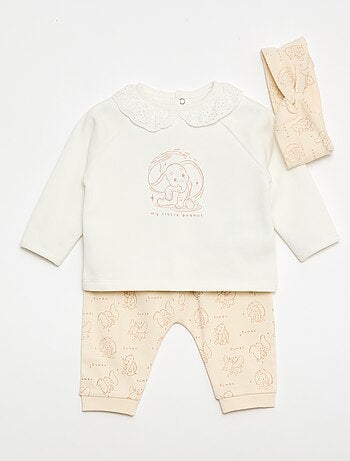 Conjunto Sweat + leggings + fita de cabelo 'Dumbo' - 3 peças