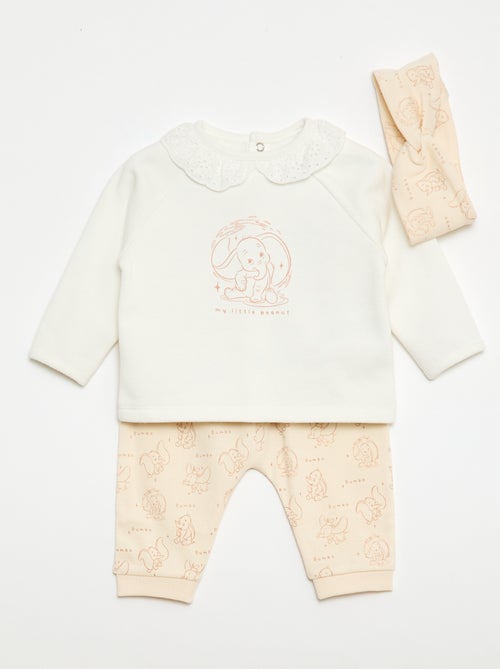 Conjunto Sweat + leggings + fita de cabelo 'Dumbo' - 3 peças - Kiabi