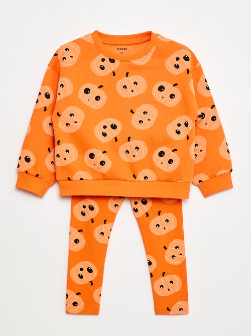 Conjunto sweat + leggings "Halloween" - Kiabi