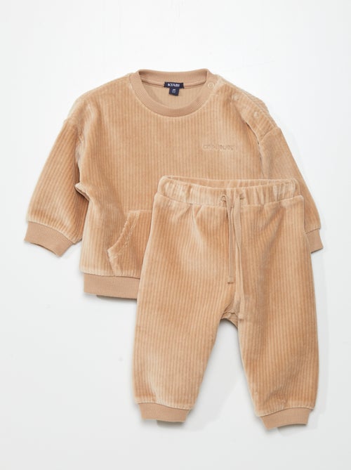 Conjunto sweatshirt + calças - 2 peças - Kiabi