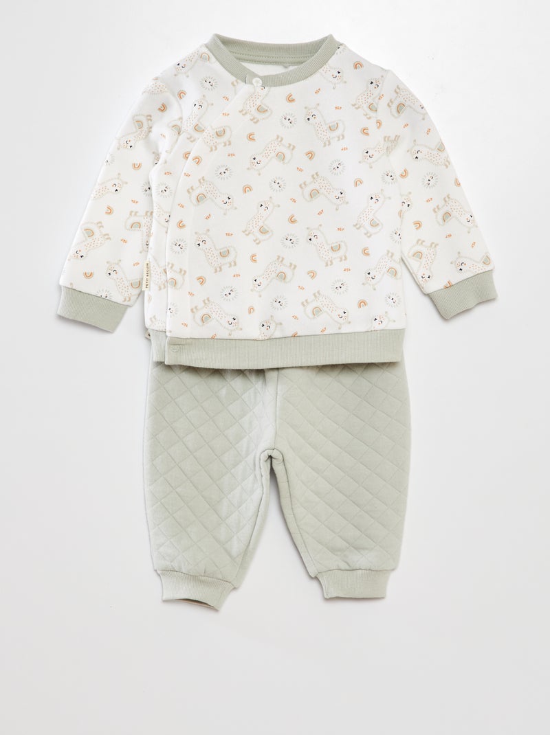 Conjunto sweatshirt + calças - Petit Béguin BEGE - Kiabi