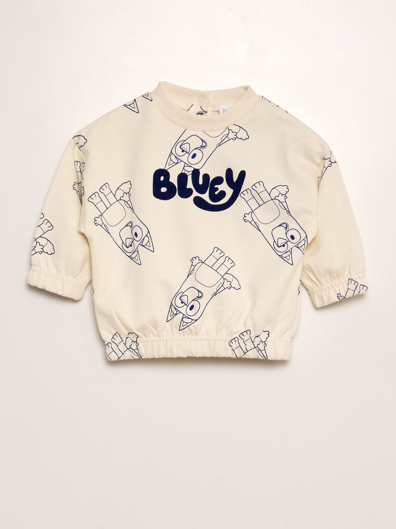 Conjunto sweatshirt + calças 'Bluey' - 2 peças BRANCO - Kiabi