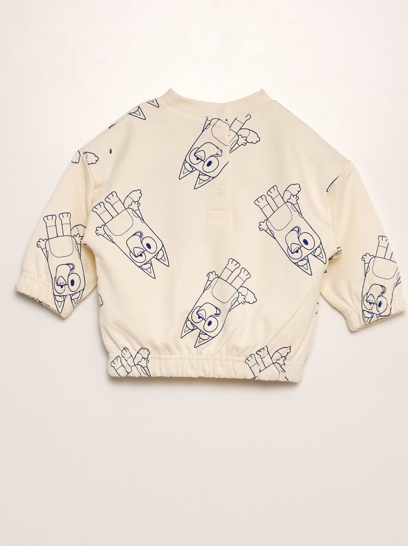 Conjunto sweatshirt + calças 'Bluey' - 2 peças BRANCO - Kiabi