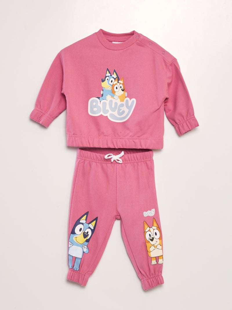 Conjunto sweatshirt + calças 'Bluey' - 2 peças ROSA - Kiabi