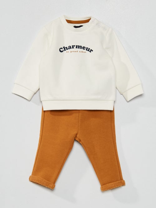 Conjunto sweatshirt + calças - Kiabi