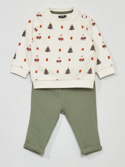 Conjunto sweatshirt + calças - Kiabi