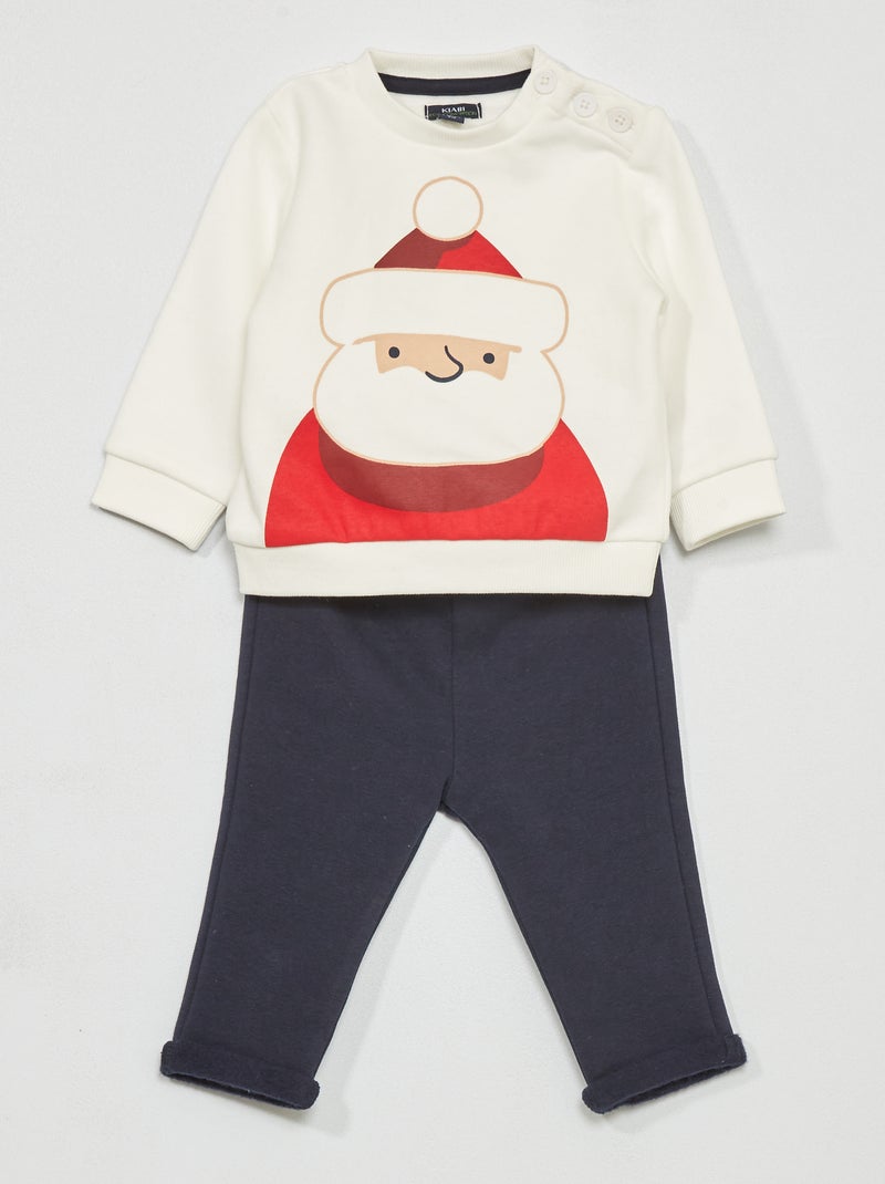 Conjunto sweatshirt + calças BRANCO - Kiabi