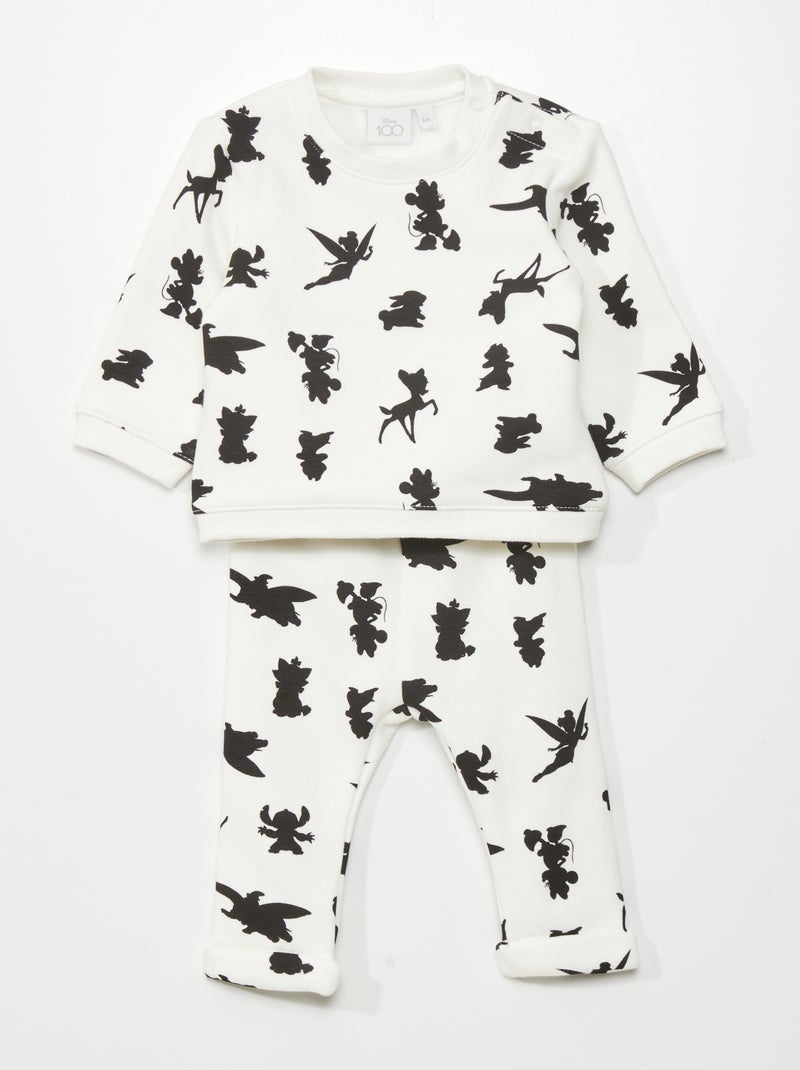 Conjunto sweatshirt + calças de fato de treino  - 100 anos da 'Disney' BRANCO - Kiabi
