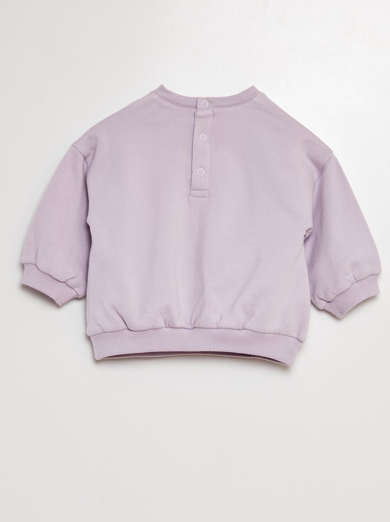 Conjunto sweatshirt + calças de fato de treino - 2 peças VIOLETA - Kiabi