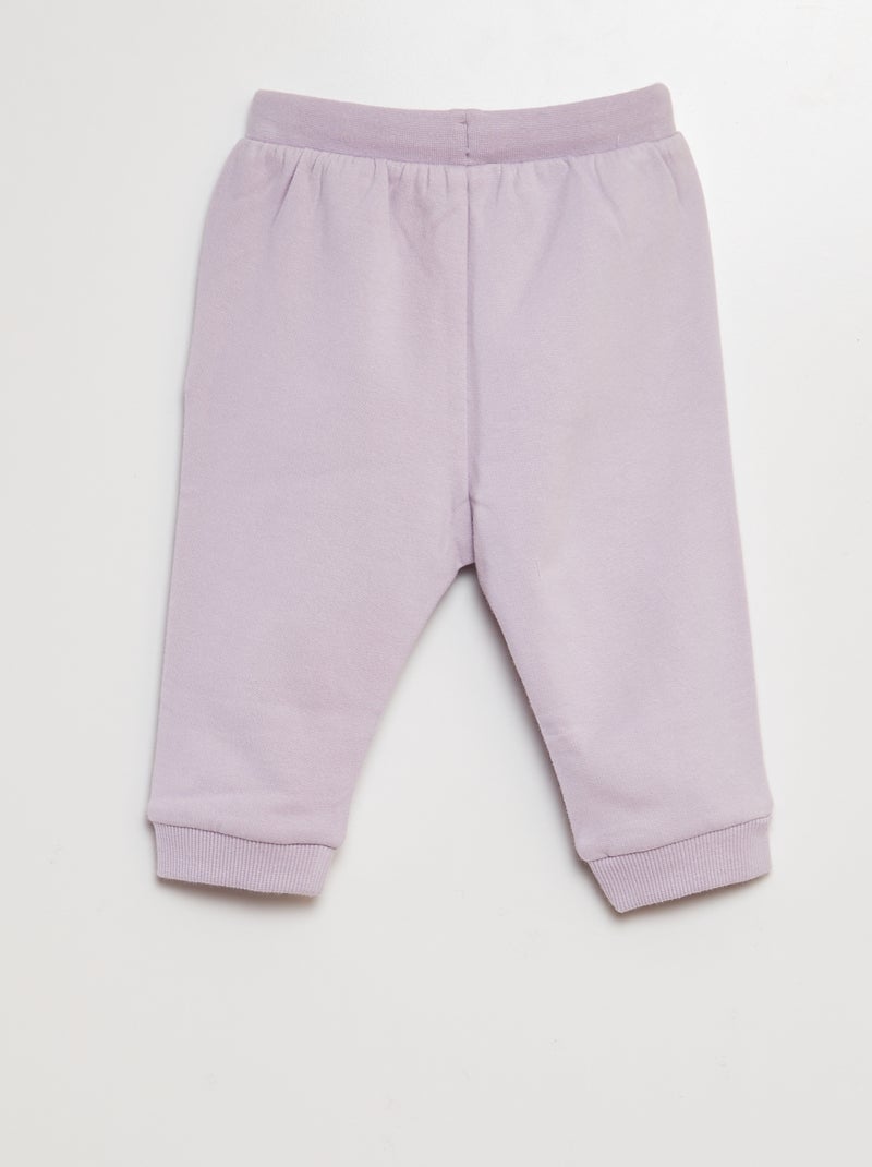 Conjunto sweatshirt + calças de fato de treino - 2 peças VIOLETA - Kiabi