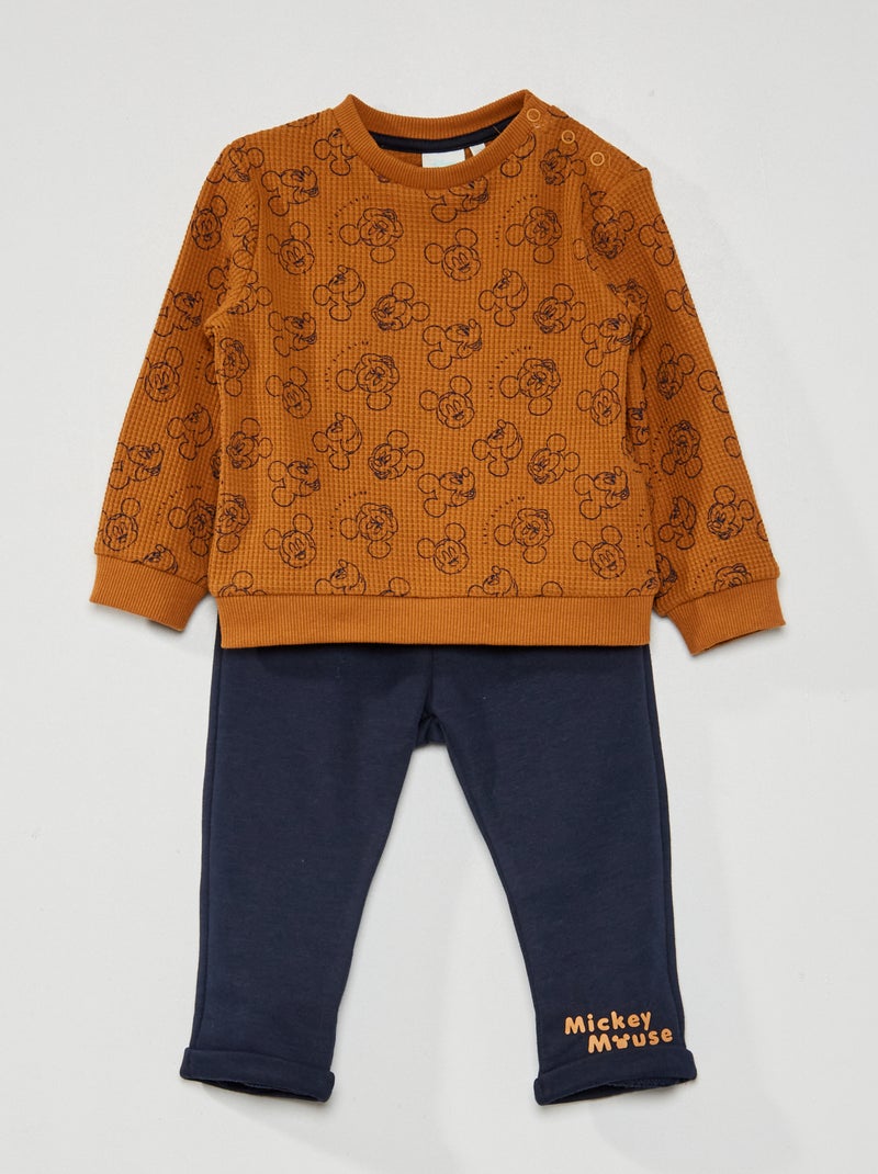 Conjunto sweatshirt + calças de fato de treino 'Disney' CASTANHO - Kiabi