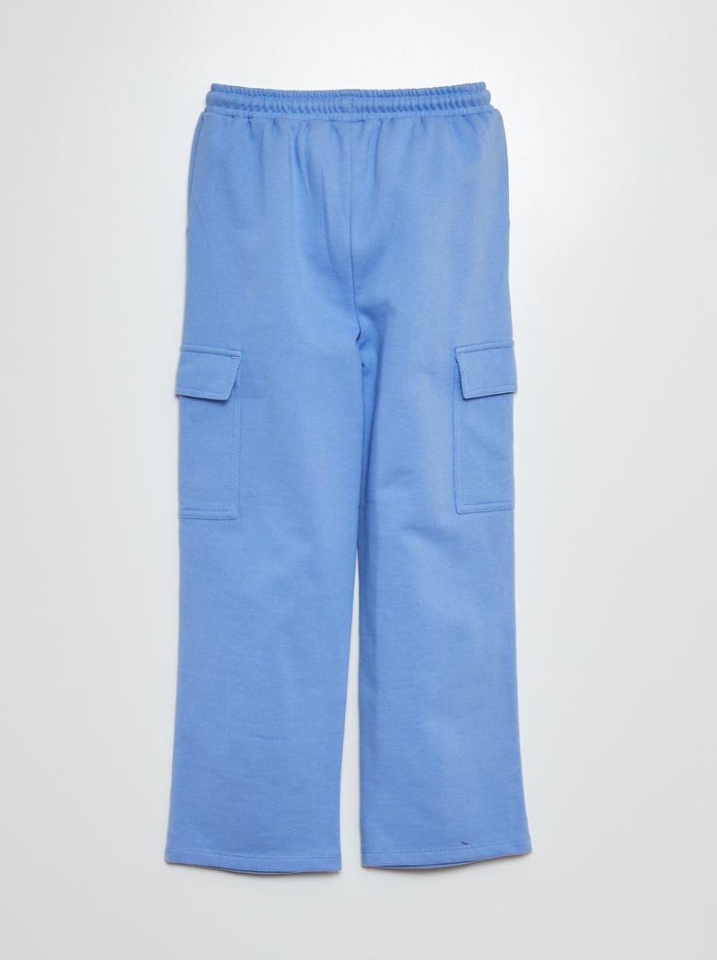 Conjunto sweatshirt + calças de fato de treino lisas - 2 peças AZUL - Kiabi