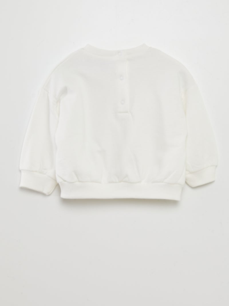 Conjunto sweatshirt + calças de fato de treino 'Miffy'  - 2 peças BRANCO - Kiabi