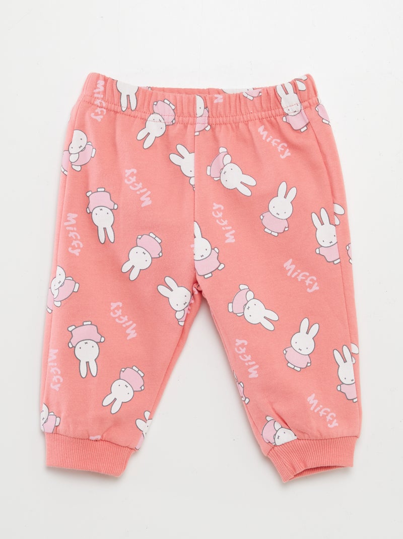 Conjunto sweatshirt + calças de fato de treino 'Miffy'  - 2 peças BRANCO - Kiabi