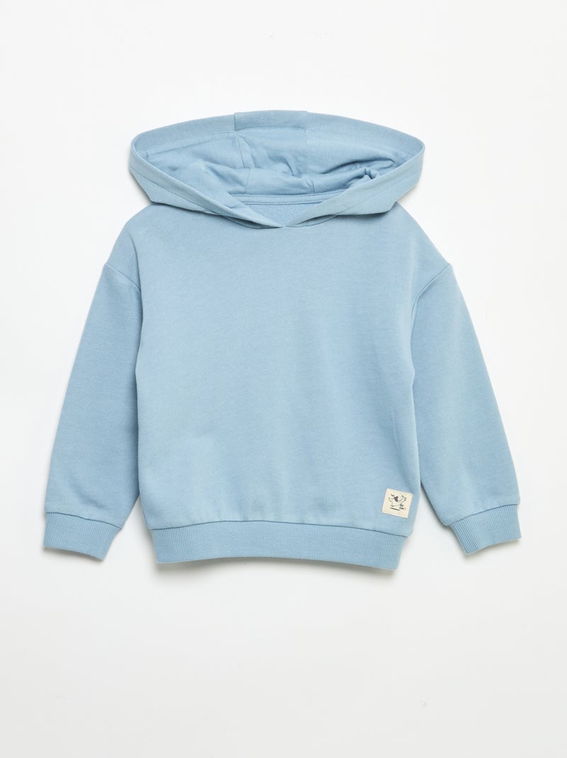 Conjunto sweatshirt + calças de jogging + t-shirt - 3 peças Azul - Kiabi