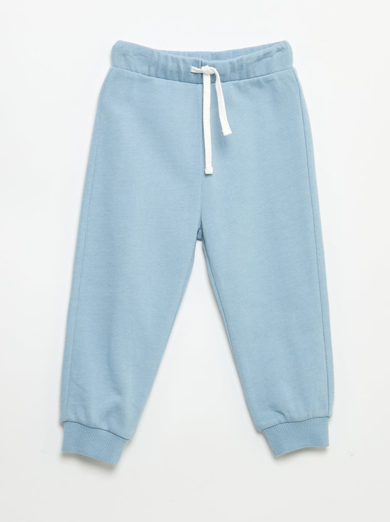 Conjunto sweatshirt + calças de jogging + t-shirt - 3 peças Azul - Kiabi