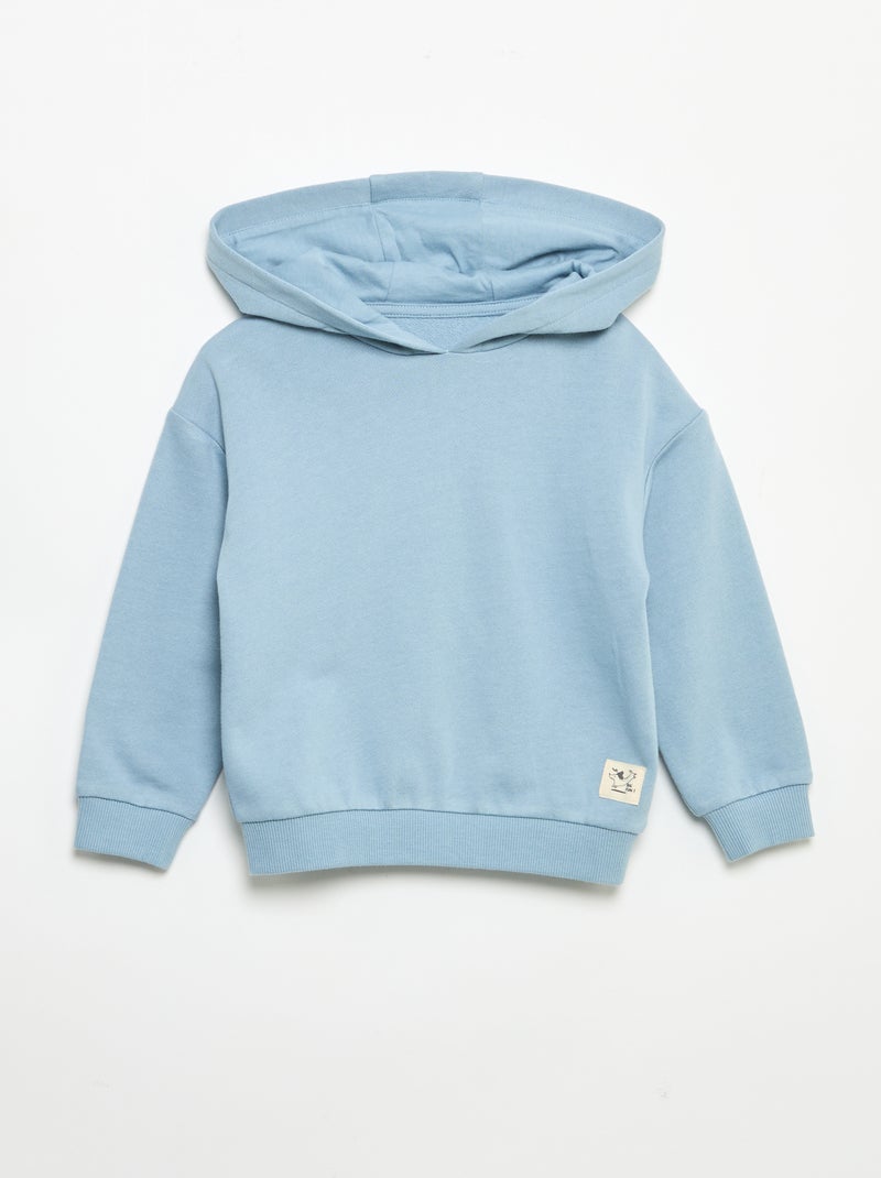 Conjunto sweatshirt + calças de jogging + t-shirt - 3 peças Azul - Kiabi