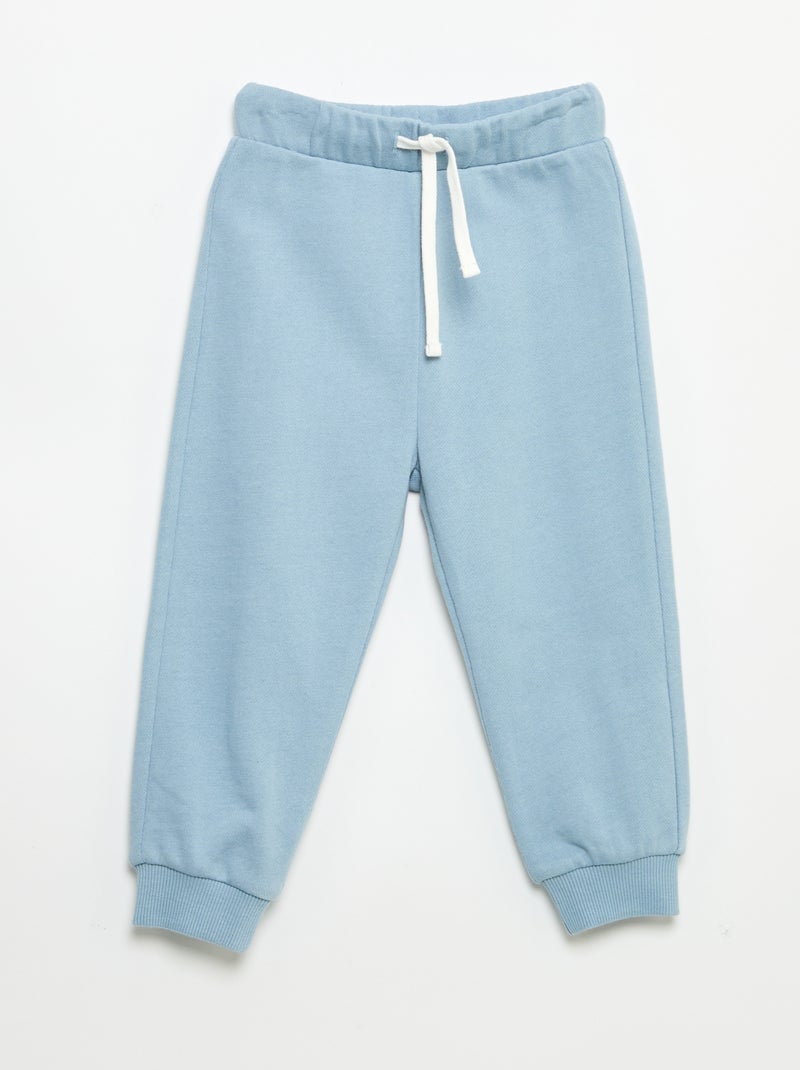 Conjunto sweatshirt + calças de jogging + t-shirt - 3 peças Azul - Kiabi